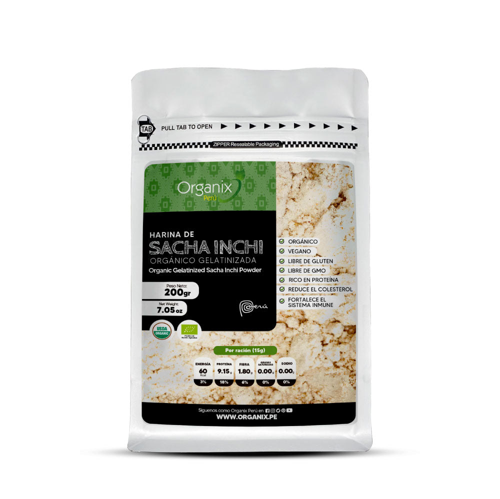 Harina de Sacha Inchi Gelatinizado Organix Perú