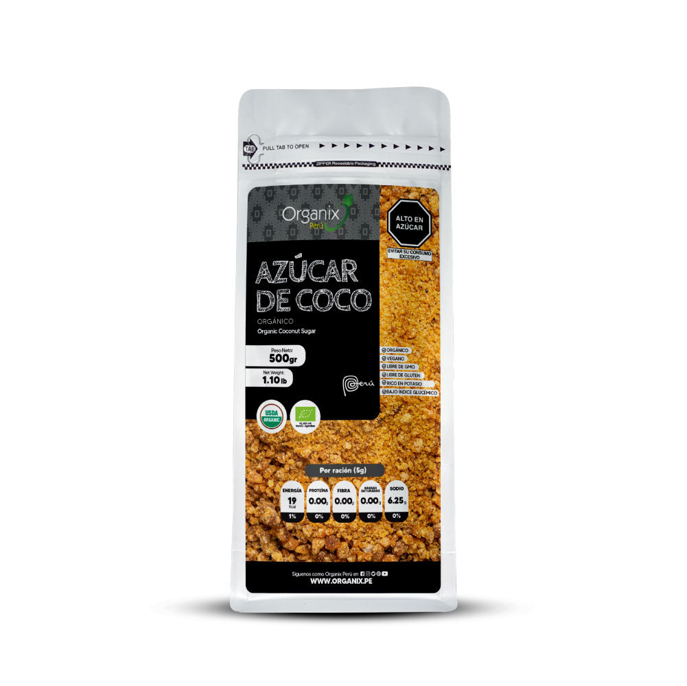 Azúcar de Coco Organix Perú de 500g | Endulzante Saludable