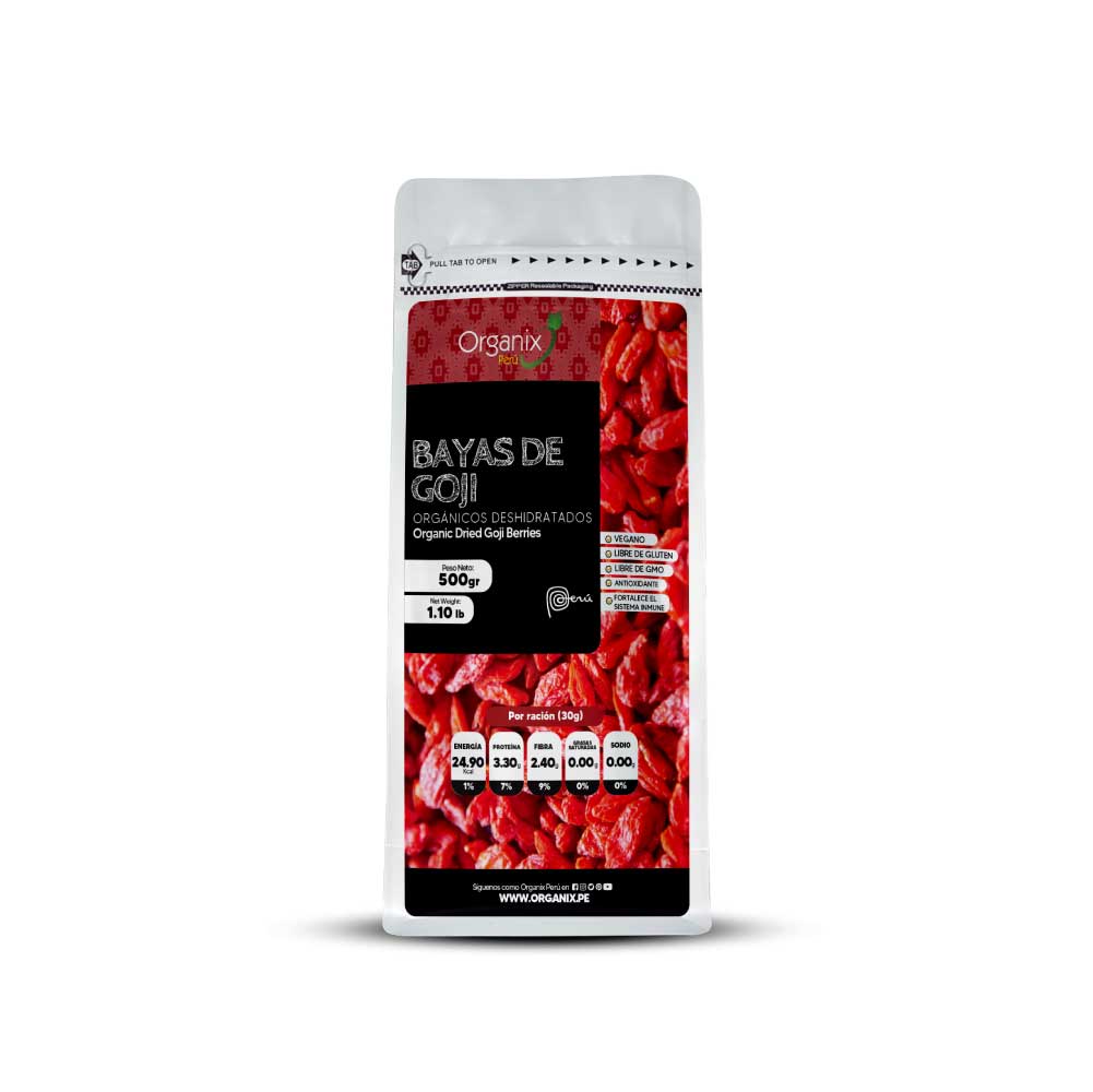 Bayas de Gojis Deshidratadas Organix Perú