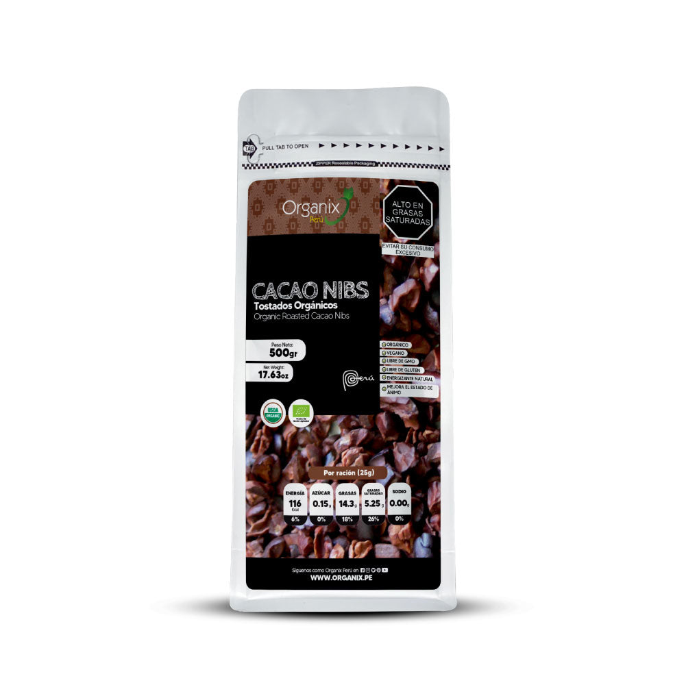 Cacao Nibs Tostados Orgánicos 500g