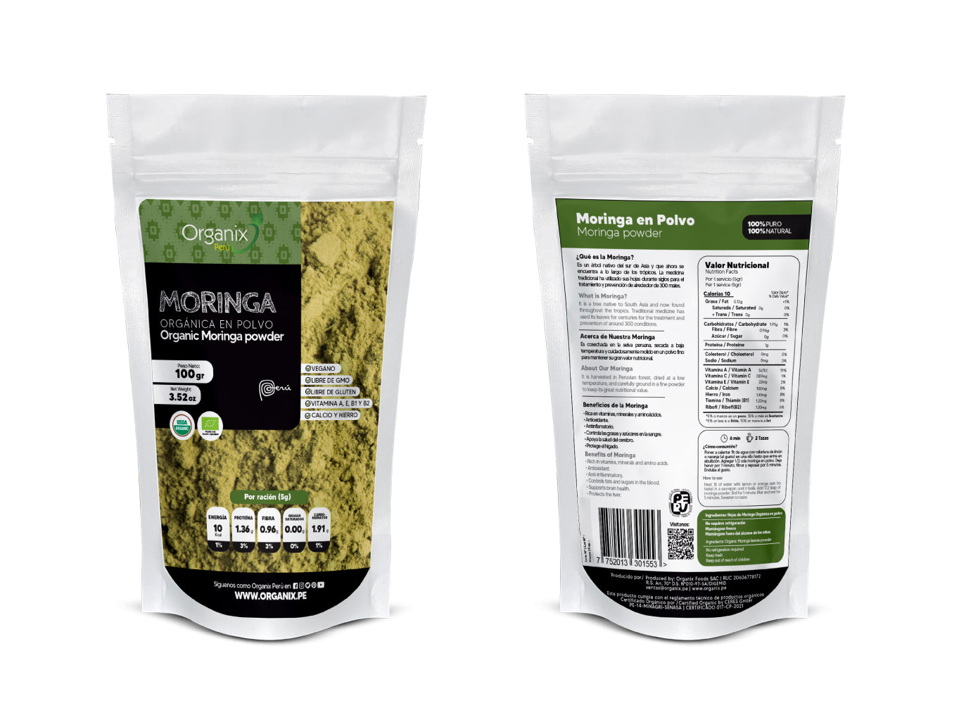 Moringa en Polvo Organix Perú