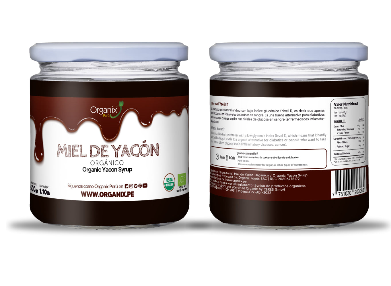 Miel de Yacón Organix Perú