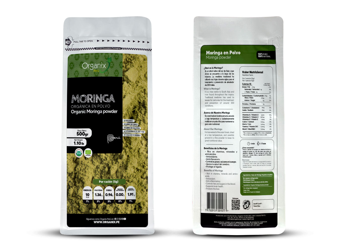 Moringa en Polvo Organix Perú