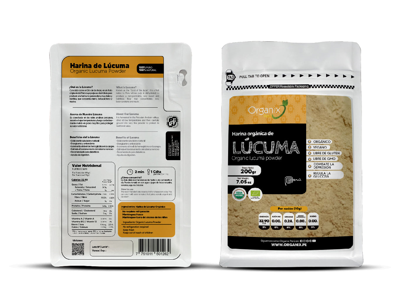 Harina de Lúcuma Organix Perú