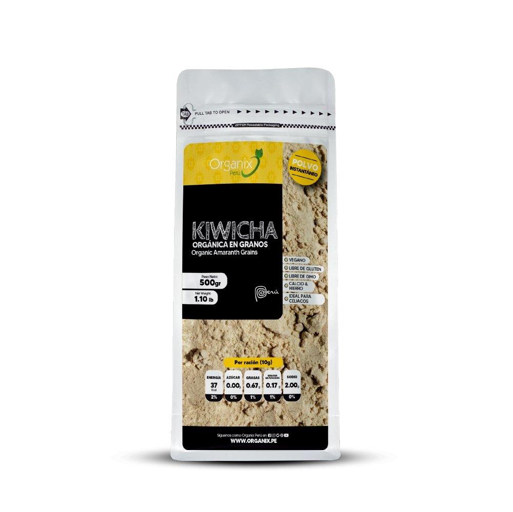 Harina de Kiwicha Gelatinizada Organix Perú – Súper alimento andino rico en proteínas y fibra.