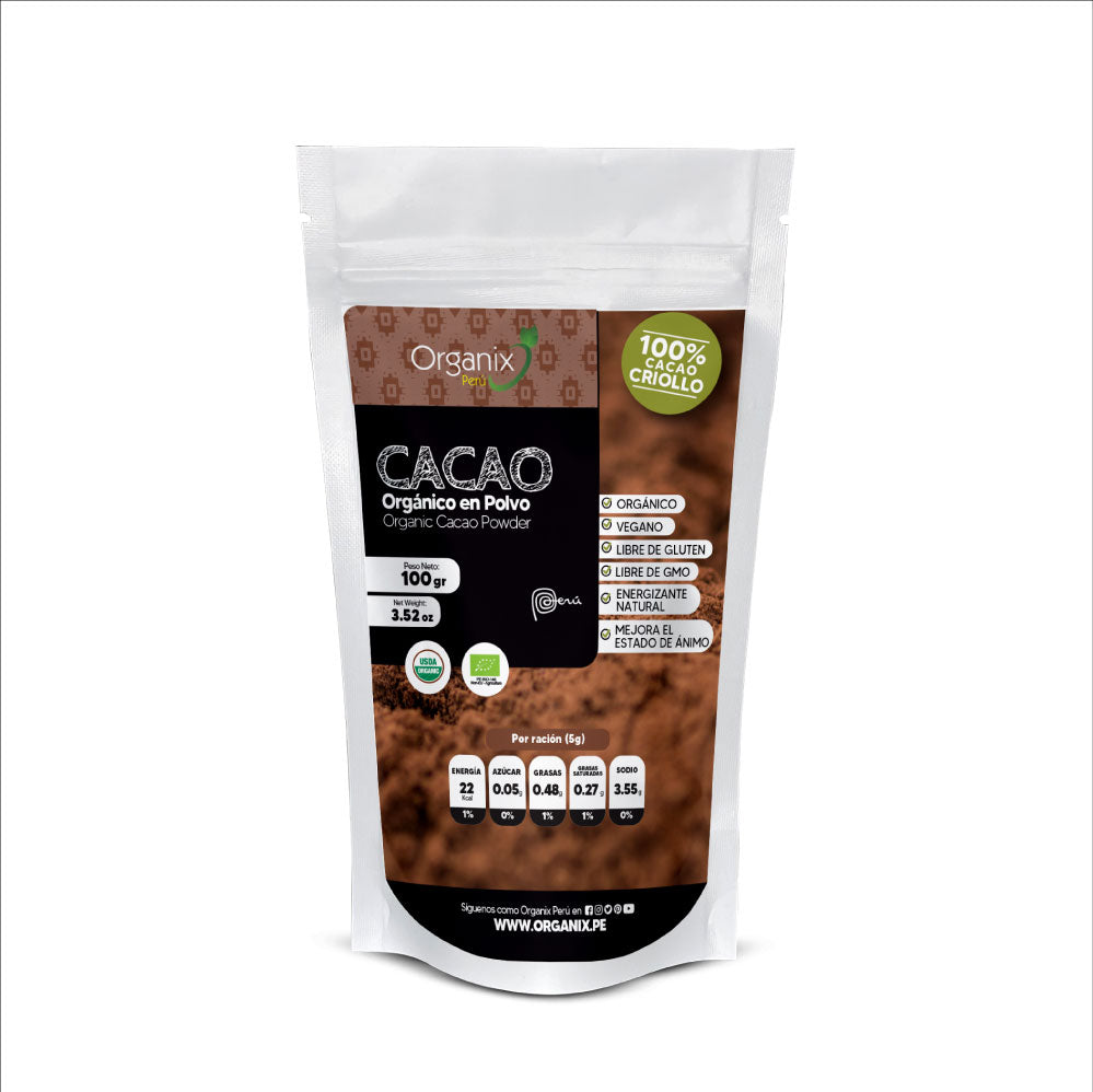 Cacao Criollo Orgánico en Polvo 100g