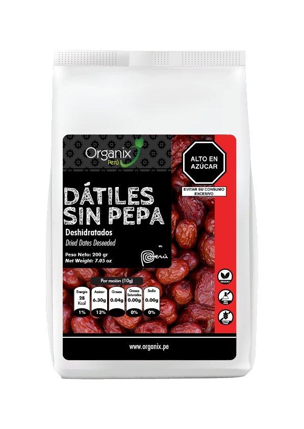 Dátiles Deshidratados Sin Pepa - Organix Perú