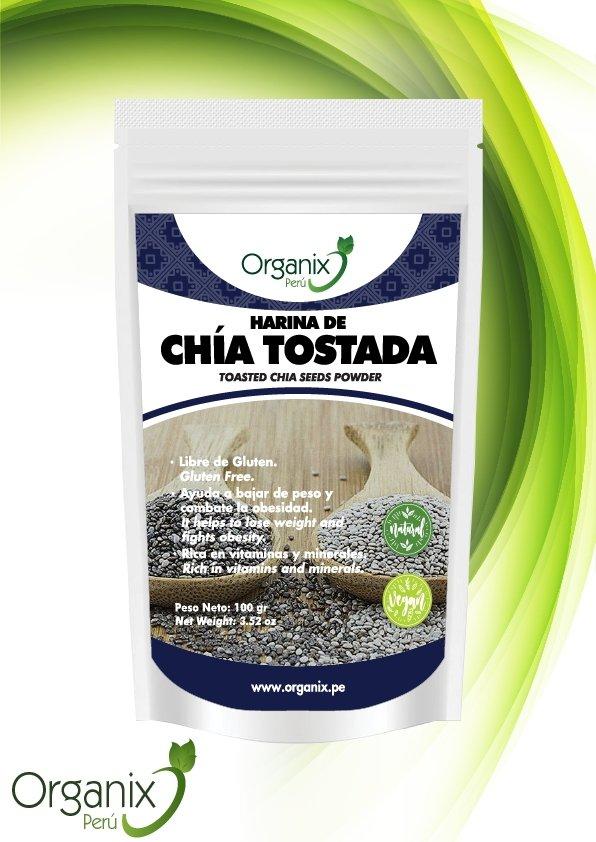Harina de Chía Tostada - Organix Perú