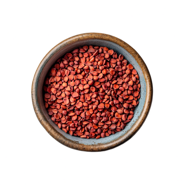 Granos de achiote natural – semilla rojiza usada como condimento, colorante natural y con propiedades antioxidantes