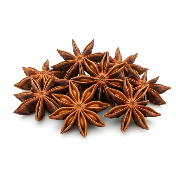 Anís estrella seco – especia natural con forma estrellada, aroma dulce y propiedades digestivas y medicinales