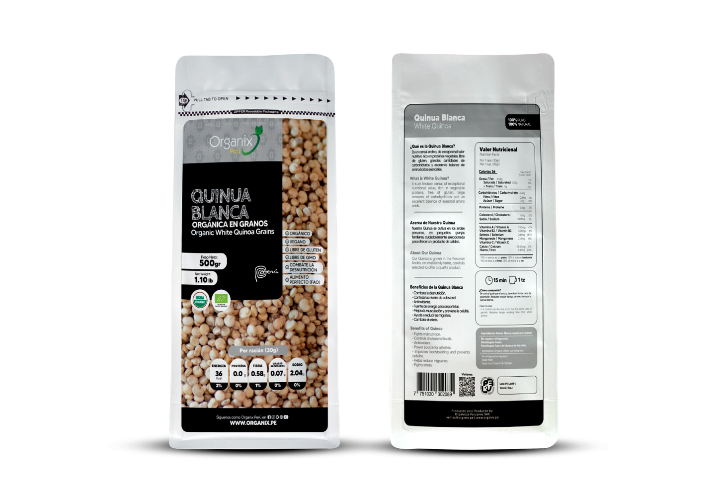 Quinua Blanca en Granos Organix Perú