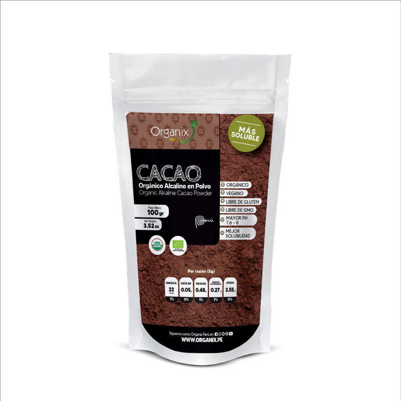 Cacao Alcalino Orgánico 100g