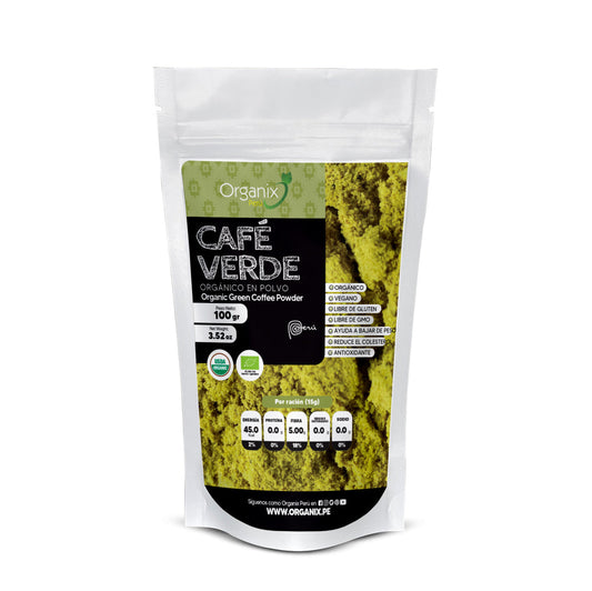 Café Verde en Polvo Organix Perú