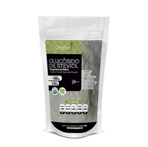 Stevia en Polvo Organix Perú de 100g | Endulzante saludable, reemplazo del azúcar