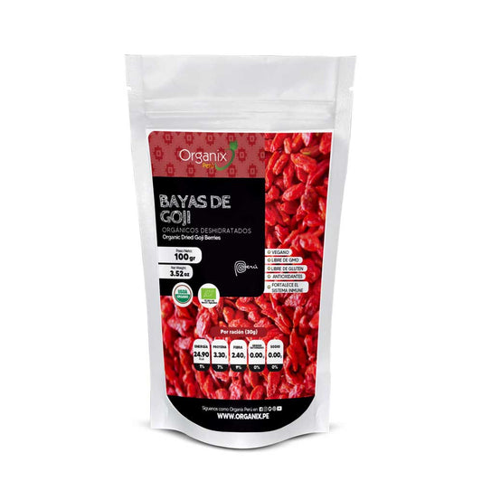 Bayas de Gojis Deshidratadas Organix Perú