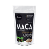 Harina de Maca Negra Gelatinizada Organix Perú 100% natural en envase doypack, superalimento andino energético y nutritivo