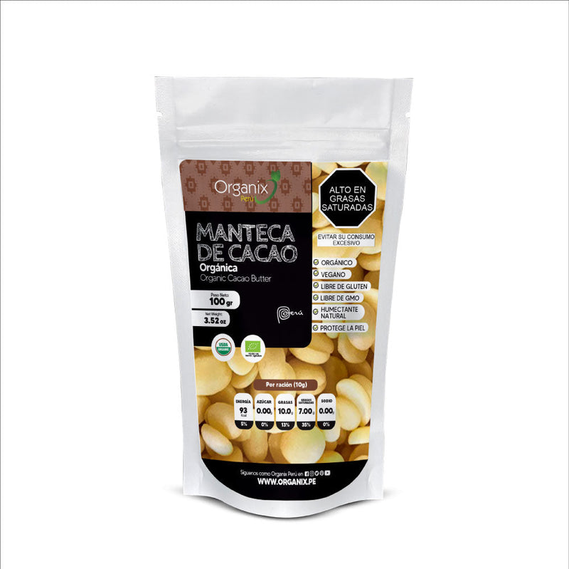 Manteca de Cacao Orgánico 100g