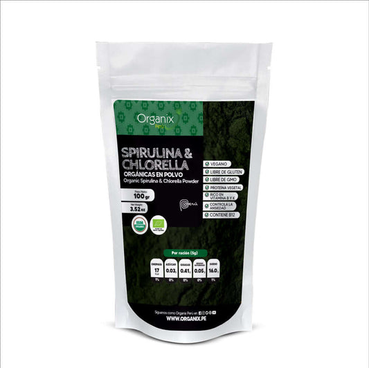 Spirulina & Chlorella en Polvo Organix Perú