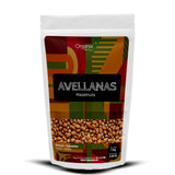 Packaging of Avellanas Organix Perú hazelnuts, natural and healthy 1kg bag, rich in nutrients and antioxidants.