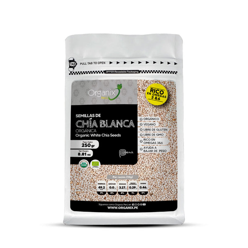 Semillas de Chía Blancas Organix Perú