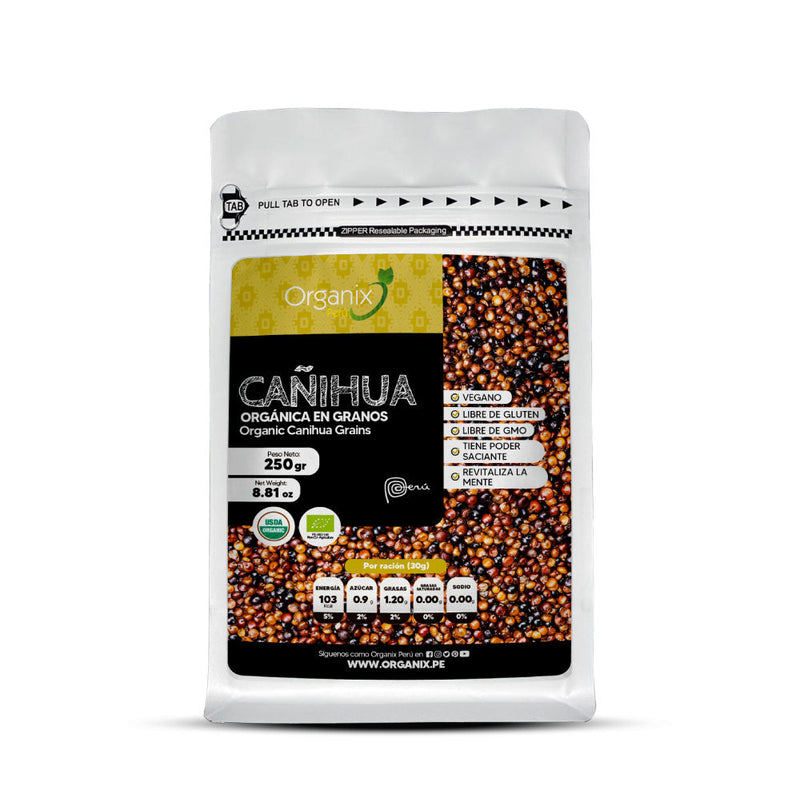 Pack de Cañihua en Granos Orgánica Organix Perú 250g - Alto valor nutricional, rica en proteínas y fibra, antioxidantes.
