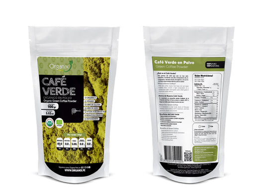 Café Verde en Polvo Organix Perú