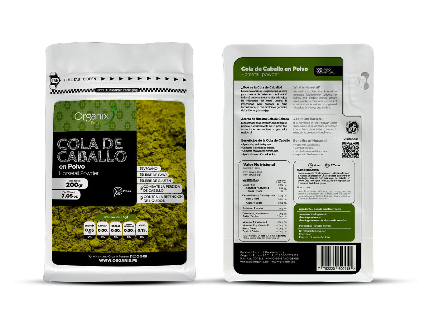 Cola de Caballo en Polvo Organix Perú