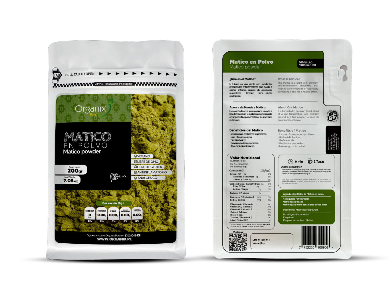 Matico en Polvo Organix Perú