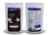 Flor de Jamaica Deshidratada Organix Perú con información nutricional completa