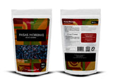 Pasas Morenas Organix Perú - Black Raisins in 500g package, rich in nutrients like natural sugars, fiber, calcium, and iron for energy and health.