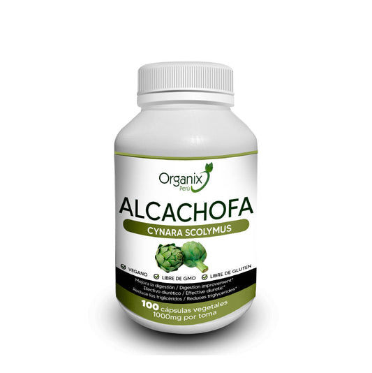 Cápsulas de Alcachofa en Polvo Organix Perú - 1000mg x toma