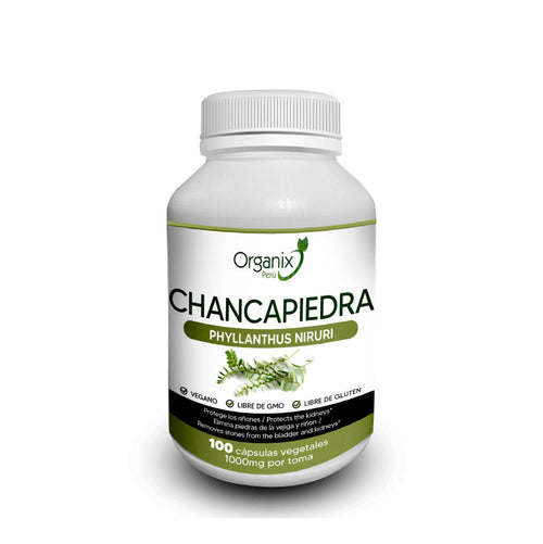 Cápsulas de Chanca Piedra Organix Perú - 1000mg x toma