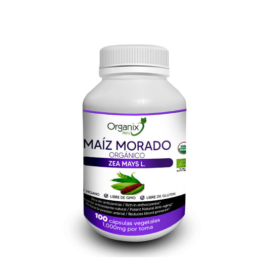 Cápsulas de Maíz Morado Organix Perú - 1000mg x toma