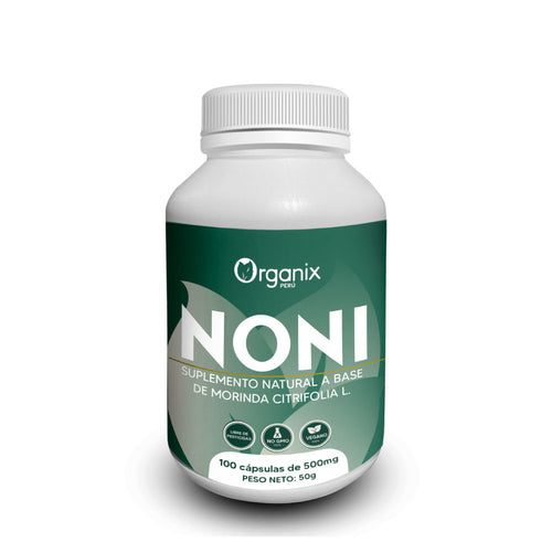 Cápsulas de Noni en Polvo Organix Perú – Suplemento natural antioxidante con Morinda citrifolia