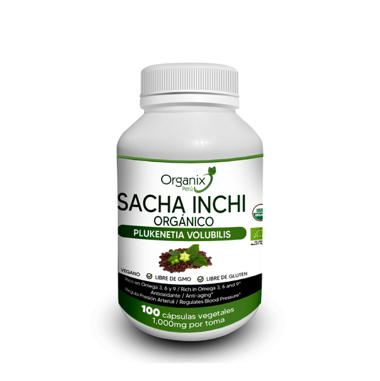 Cápsulas de Sacha Inchi Gelatinizado Organix Perú - 1000mg x toma