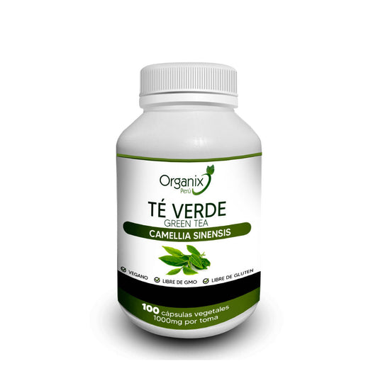 Cápsulas de Té Verde Organix Perú - 1000mg x toma
