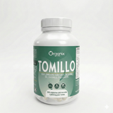 Cápsulas de Tomillo ORGANIX PERU frasco frontal suplemento natural para digestión y salud respiratoria sin azúcar