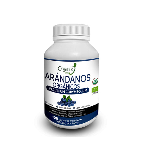 Cápsulas de Arándanos Organix Perú | 1000mg x toma