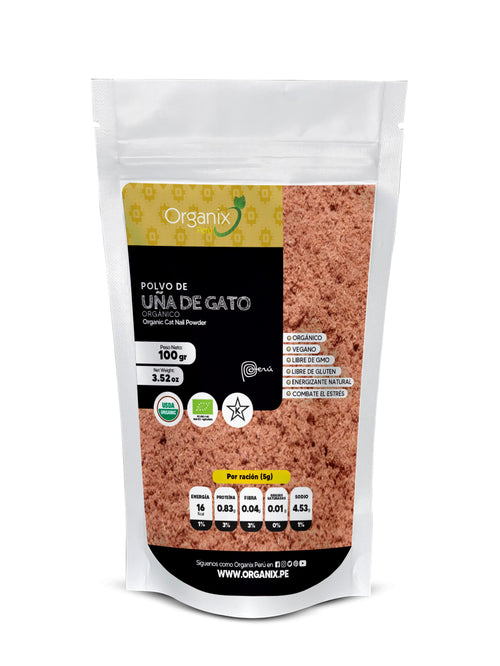 Uña de Gato en Polvo Organix Perú 100% natural, antioxidante amazónico.