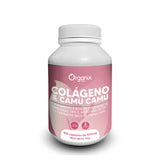 Frasco de cápsulas de colágeno hidrolizado con ácido hialurónico y extracto de camu camu Organix Perú