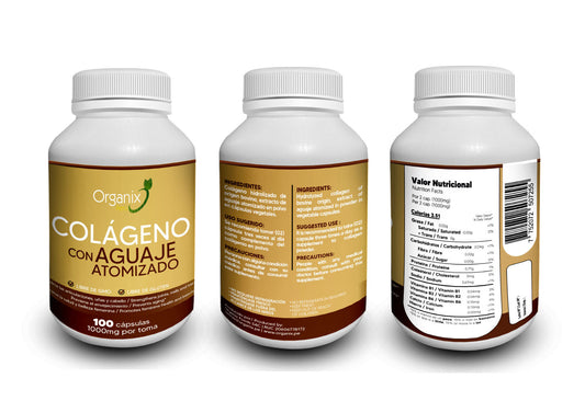 Cápsulas de Colágeno Hidrolizado & Aguaje Atomizado Organix Perú - 1000mg x toma
