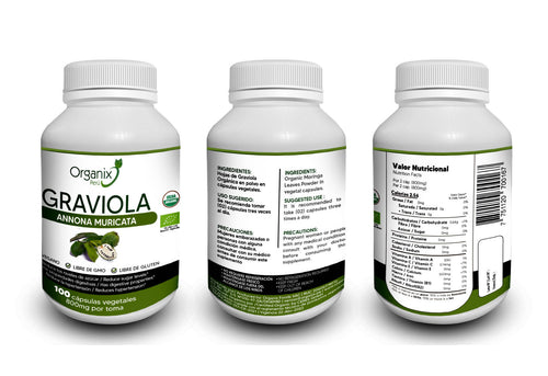 Cápsulas de Graviola Organix Perú - 1000mg x toma