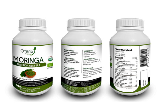 Cápsulas de Moringa Organix Perú - 800mg x toma