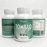 Etiqueta nutricional cápsulas de tomillo ORGANIX PERU ingredientes modo de uso beneficios digestivos y respiratorios