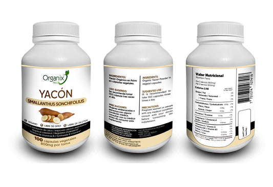 Cápsulas de Yacón Organix Perú - 1000mg x toma