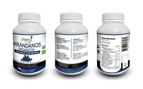 Cápsulas de Arándanos Organix Perú | 1000mg x toma