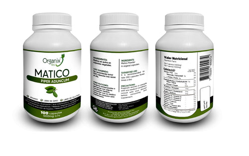 Cápsulas de Matico Organix Perú - 1000mg x toma