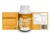 Etiqueta posterior con tabla nutricional de colágeno hidrolizado Organix Perú