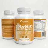 Etiqueta posterior con tabla nutricional de colágeno hidrolizado Organix Perú