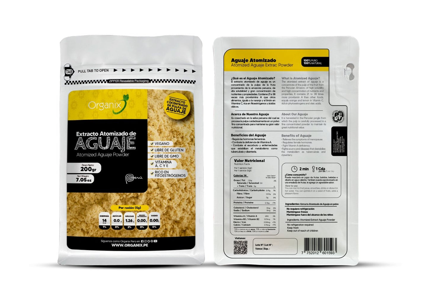 Aguaje Atomizado en Polvo - Organix Perú